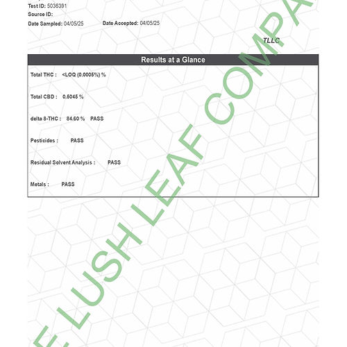 Bulk Distillate Derived Delta 8 Distillate ~80-85 (50G-1000G\1KG)