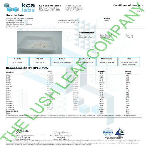 Bulk THCA Nano-Sand Diamonds 94-99% Potency (Great For Infusions)