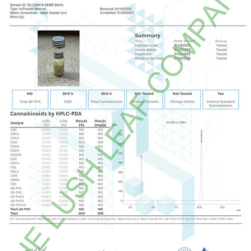 Bulk Water Soluble 20% CBD Nano Powder (50G / 100G / 500G / 1 KG)