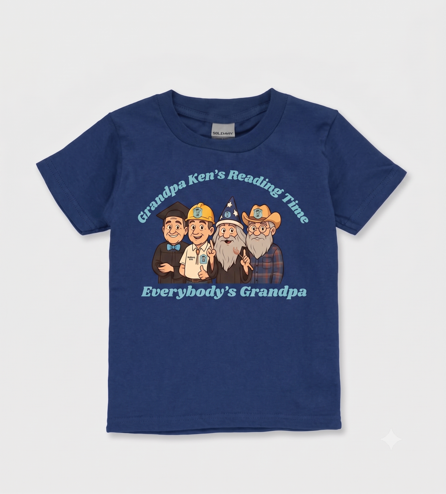 Grandpa Ken's Official Reading Time T-Shirt Adult and Kiddo Sizes