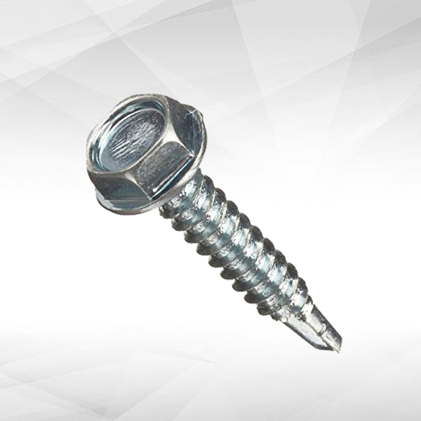 Hex Washer Head Self Drilling Screws Zinc Plated