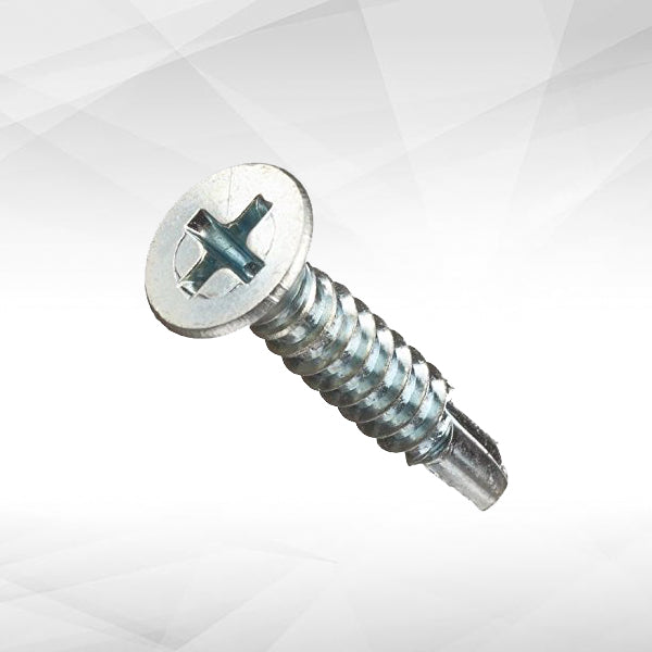Phillips Flat Self Drilling Screws Zinc Plate
