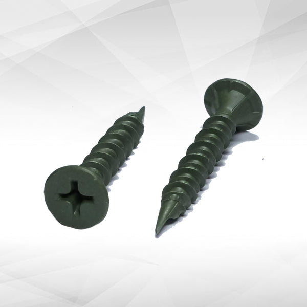 Phillips Wafer Cement Board Screws Hi-lo Thread Sharp Point W/8 Nibs Ceramic Coated Gray