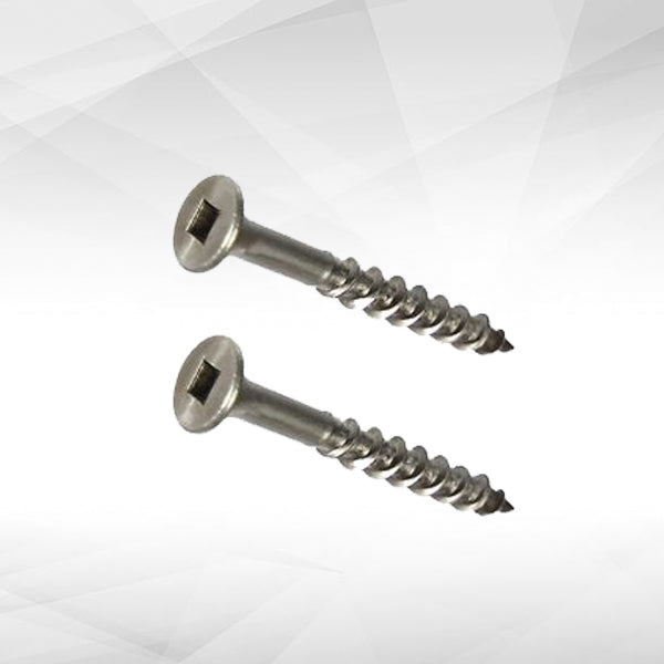 Square Dr Flat Deck Screws W/nibs & Type-17 Point 2/3 Thread 305 Stainless Steel